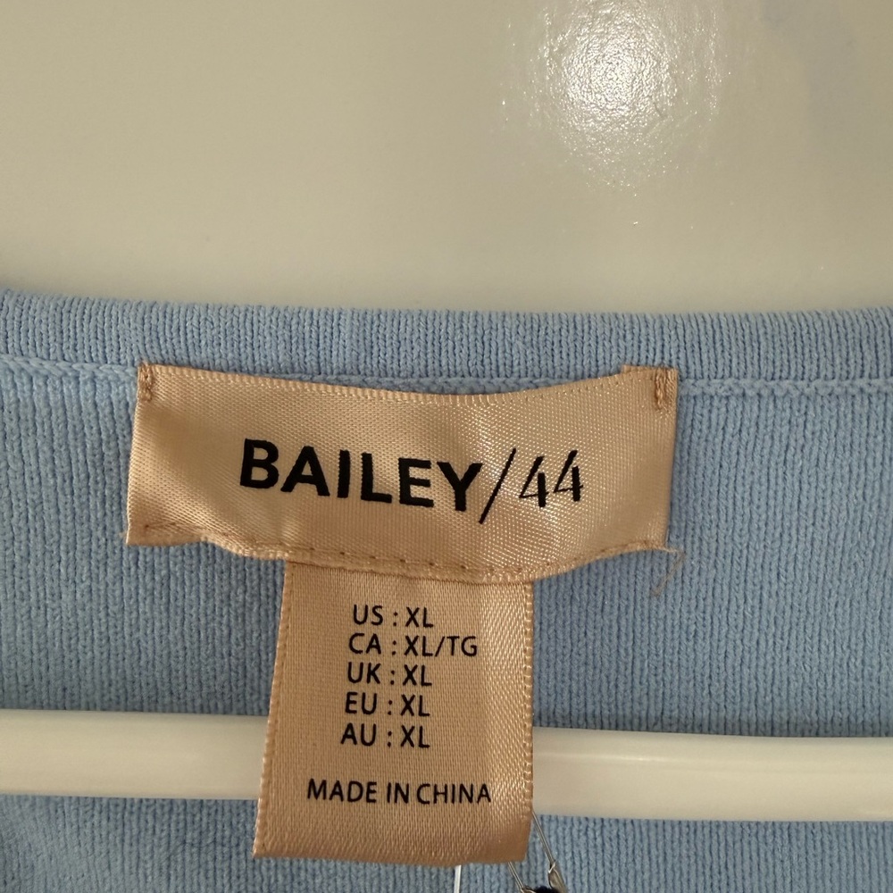 Bailey 44 Luxury Sleeveless Jenna Ruffle Sleeved Baby Blue Top Size XL (NEW) - Picture 5 of 7